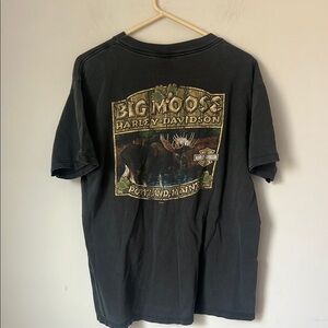 Harley-Davidson Y2K Black Short Sleeve Tee with Graphic Design Vintage Sz XL ♦️